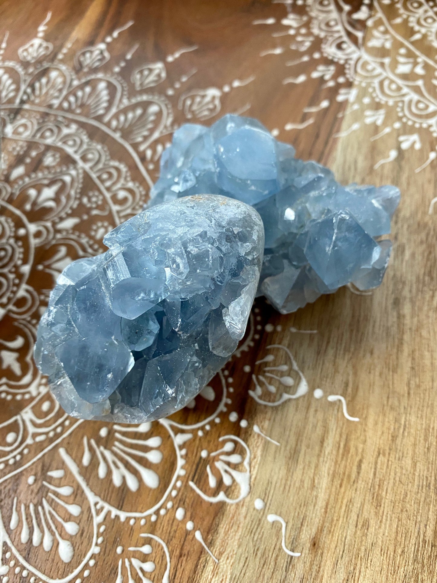 Celestite Cluster - Crystal Clusters - Celestite Raw Crystals - Celestite Egg - DukeCityHerbs