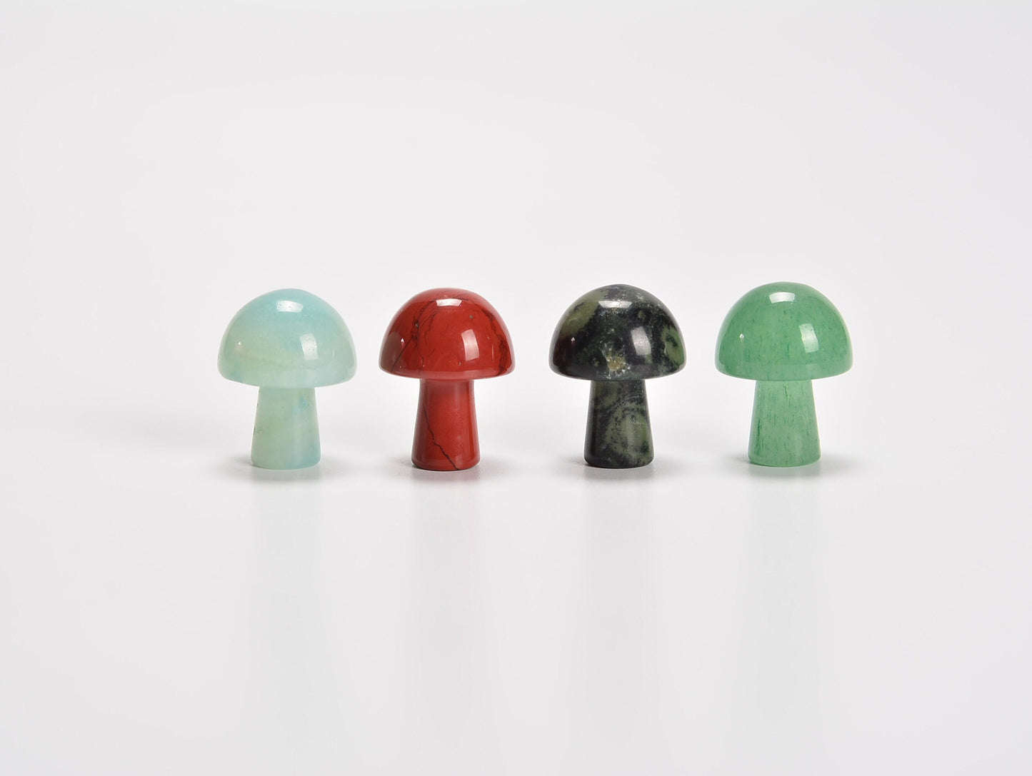 Mushroom Gemstones Crystal Carving Figurines 20mm, Mushroom Healing Crystals, Natural Stone Hand Carved Mushroom Shaped - DukeCityHerbs