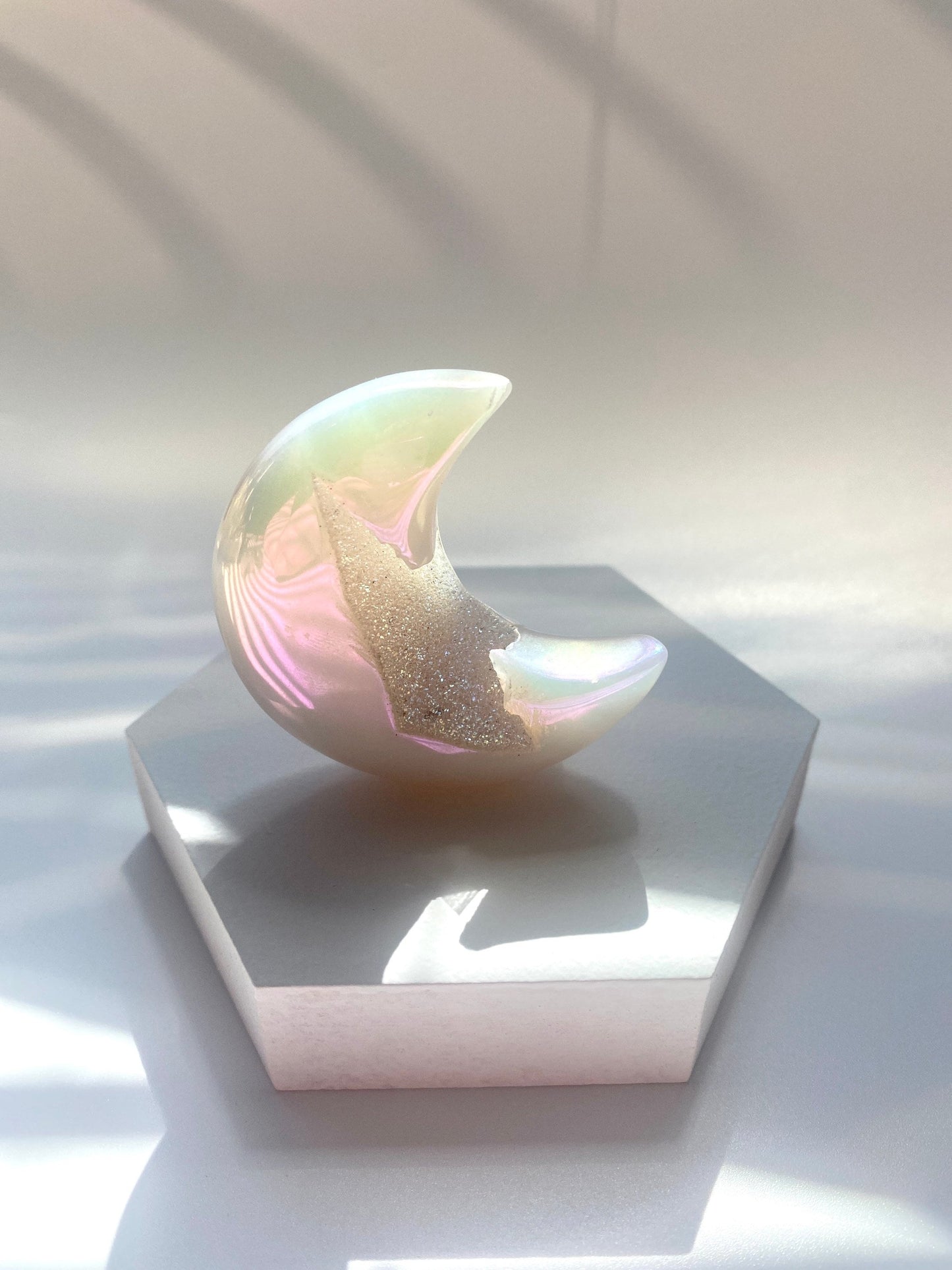 Moon Crystal - Angel Aura Quartz - Crystal Druzy Agate - DukeCityHerbs