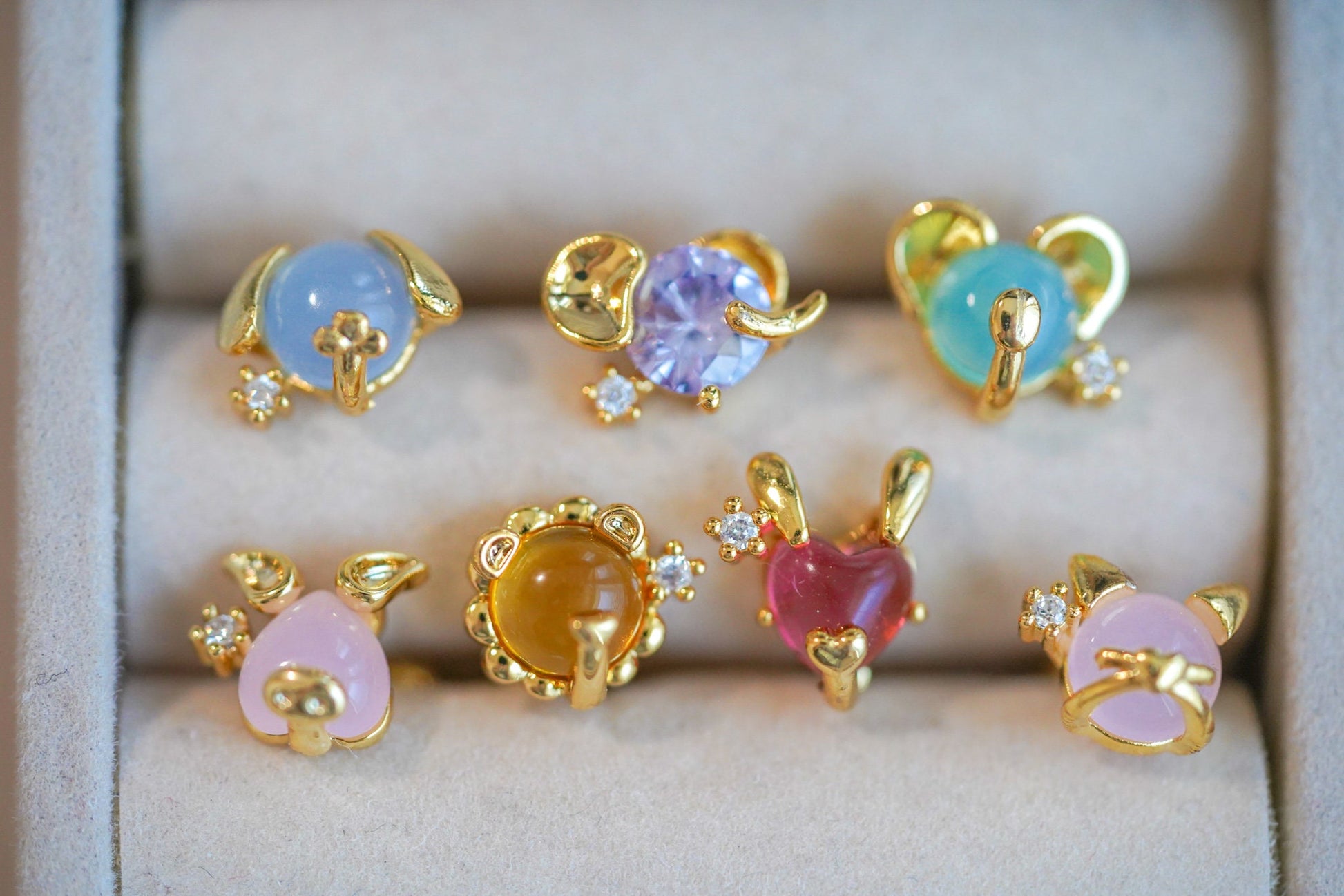 Stud Earrings, Ear Cuff No Piercing, Gold Ear Cuff, Cat Jewelry, Cartilage Earring, Crystal Earrings, Handmade Jewelry, Non Pierced Ear Cuff - DukeCityHerbs
