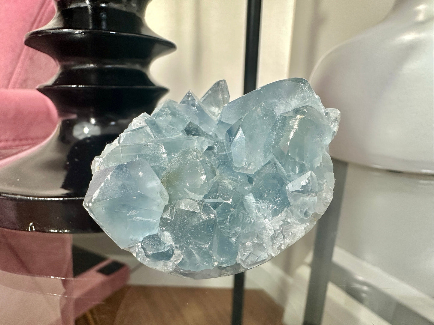 Celestite Cluster - Crystal Clusters - Celestite Raw Crystals - Celestite Egg - DukeCityHerbs